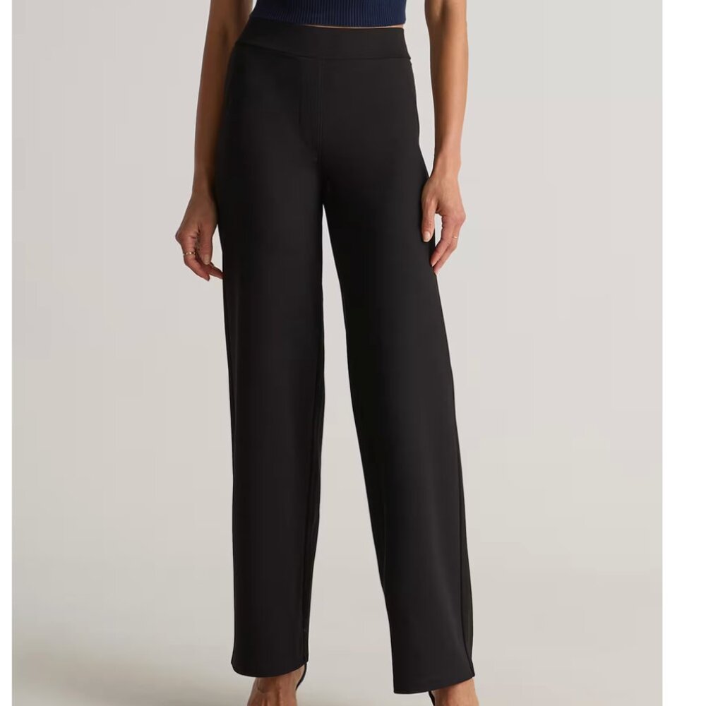 Quince Ultra-Stretch Ponte Wide Leg Pants